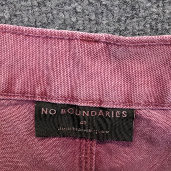 No Boundaries Men's Chino Shorts Pink Size 40 100% Cotton Slash Pockets - Picture 10 of 11